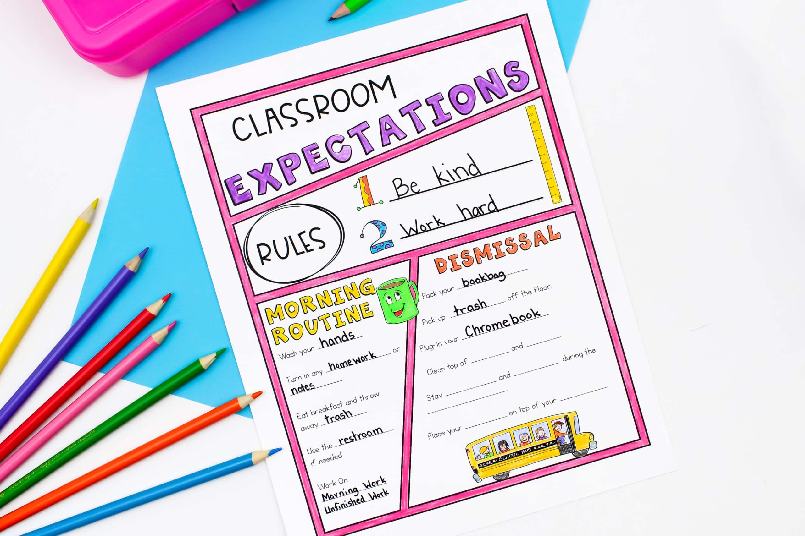 back to school scribble notes template