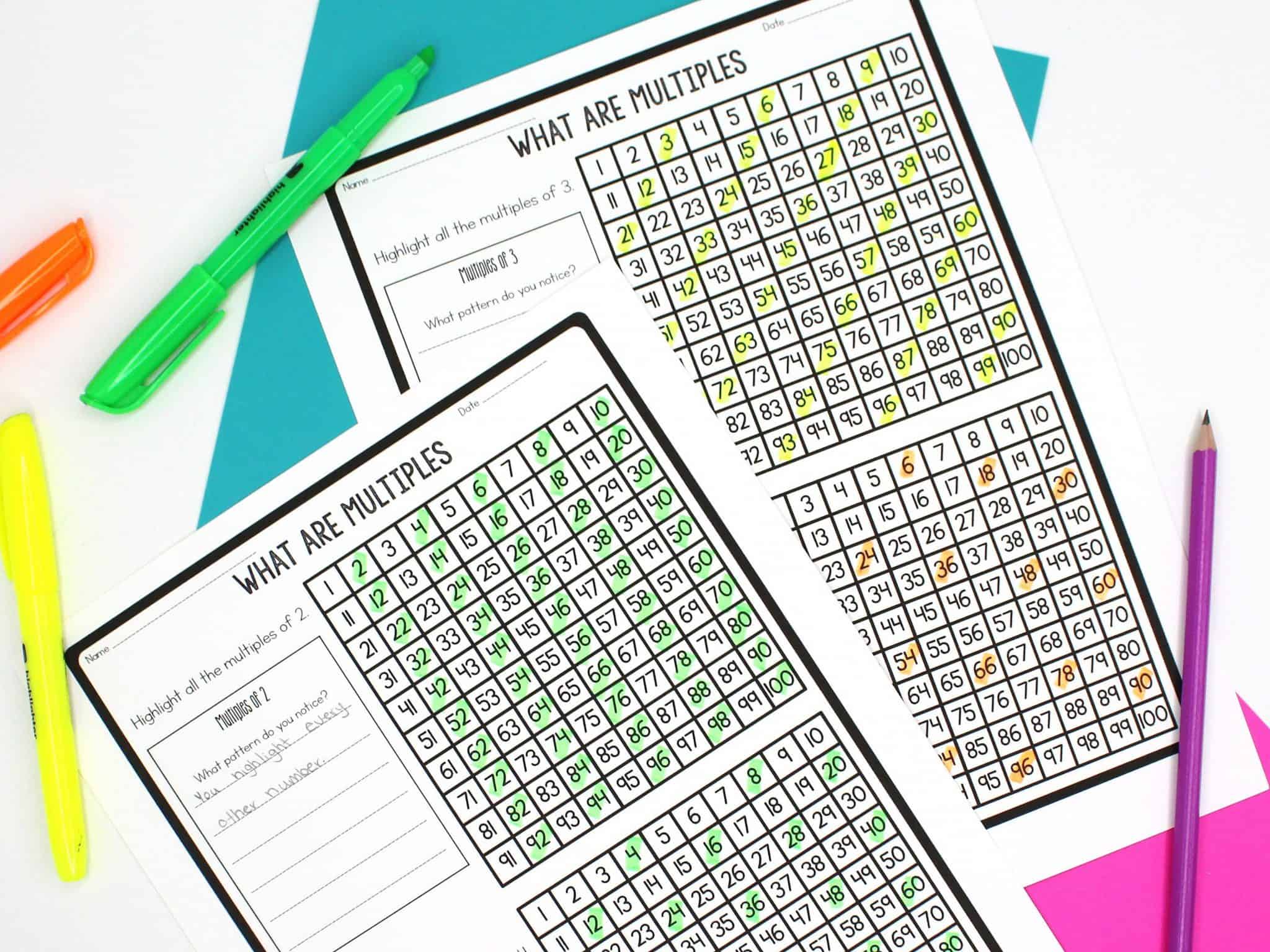 Factors and Multiples Worksheets - Ashleigh's Education Journey