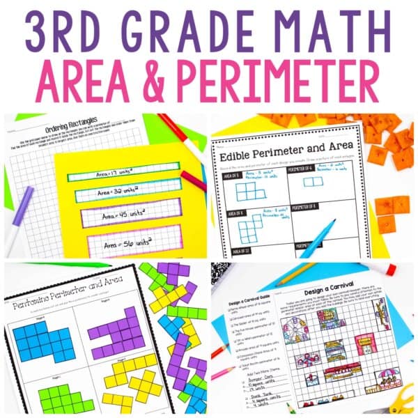 3rd Grade Area and Perimeter Unit | Hands On Lessons | Print & Digital