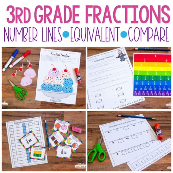 3rd Grade Fractions - Conceptual Lessons and Practice | Print & Digital