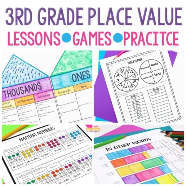 3rd Grade Place Value Unit | Conceptual Lessons & Practice | Print & Digital