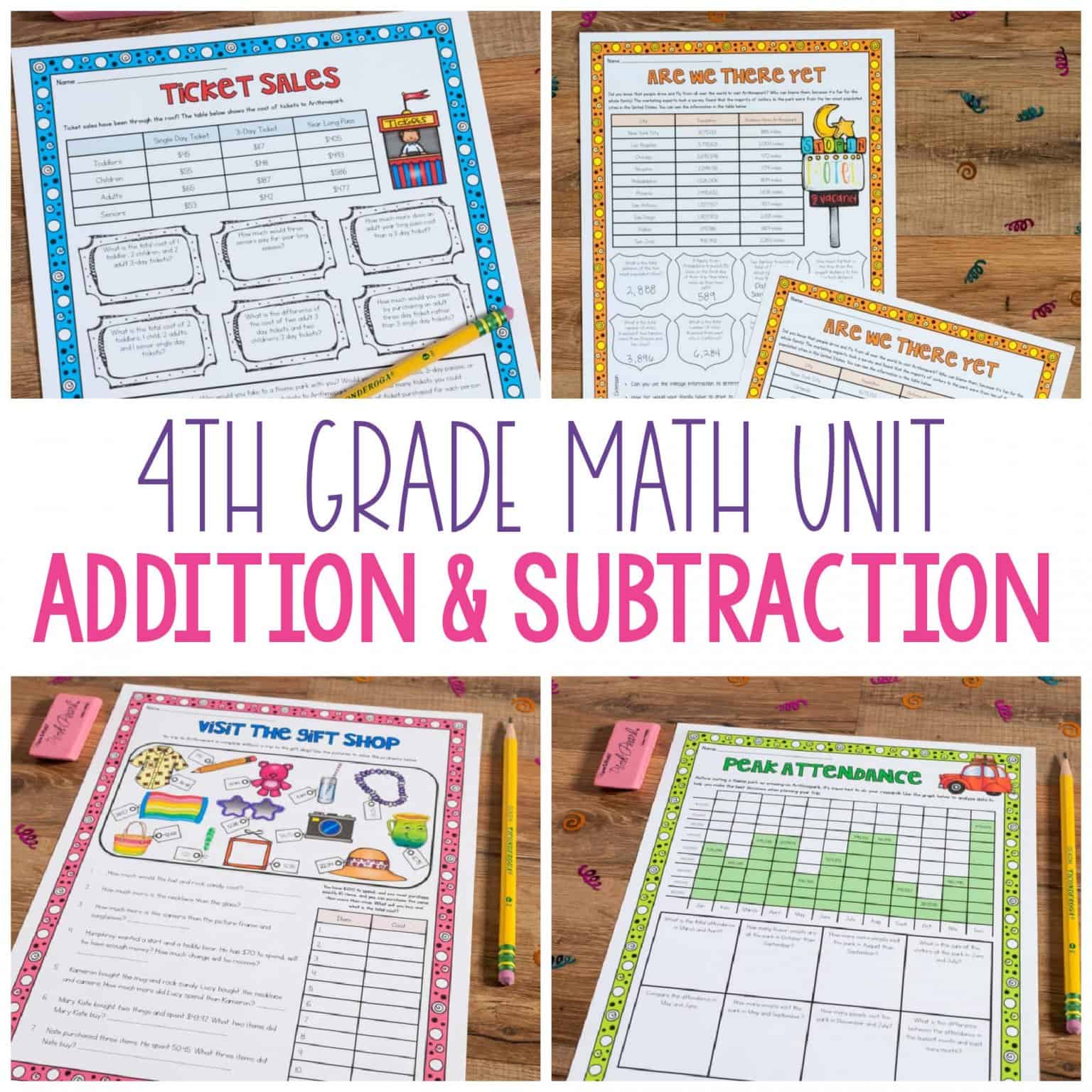 4th Grade Addition and Subtraction Unit | Print & Digital - Ashleigh's ...