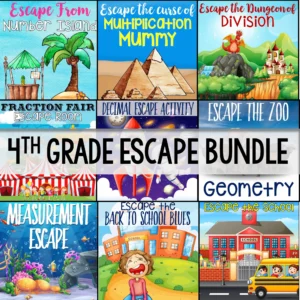 4th Grade Math Escape Bundle Cover